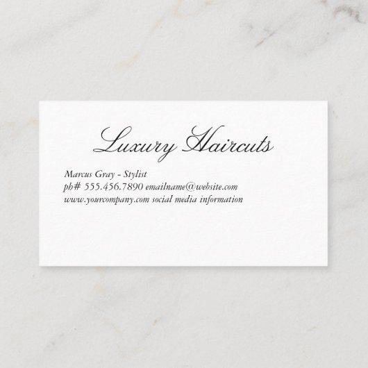 Barbergereedschap | Patroon Afsprakenkaartje (Achterkant)