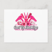 Barberontwerp, schaar, kam, luchtdroger briefkaart (Voorkant)