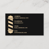 Barberpaal en zwart visitekaartje (Achterkant)