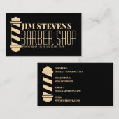 Barberpaal en zwart visitekaartje (Voorkant / Achterkant)