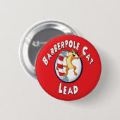 Barberpole Cat Badge - Lood Ronde Button 5,7 Cm (Voorkant /achterkant)