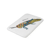 Barberpoolsprinkhaan, afbeelding cartoon badmat (Gekanteld)