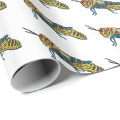 Barberpoolsprinkhaan, afbeelding cartoon cadeaupapier (Rol Hoek)