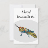 Barberpoolsprinkhaan, afbeelding cartoon kaart (Achterkant)