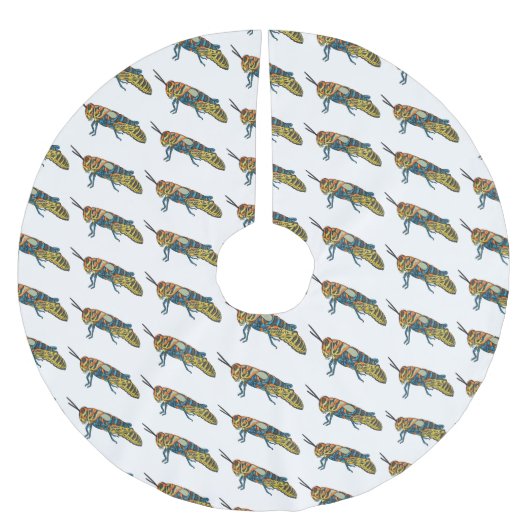 Barberpoolsprinkhaan, afbeelding cartoon kerstboom rok (Voorkant)