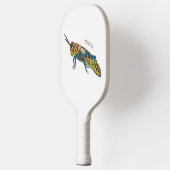 Barberpoolsprinkhaan, afbeelding cartoon pickleball paddle (Links)