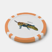 Barberpoolsprinkhaan, afbeelding cartoon poker chips (Enkel)