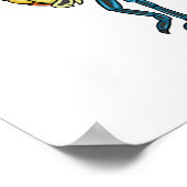 Barberpoolsprinkhaan, afbeelding cartoon poster (Hoek)