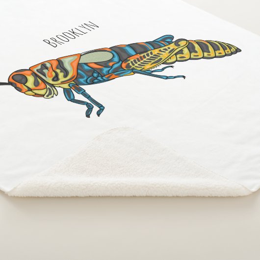 Barberpoolsprinkhaan, afbeelding cartoon sherpa deken (3/4)