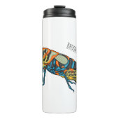 Barberpoolsprinkhaan, afbeelding cartoon thermosbeker (Voorkant)