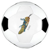Barberpoolsprinkhaan, afbeelding cartoon voetbal (Gedraaid)
