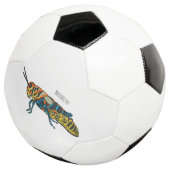Barberpoolsprinkhaan, afbeelding cartoon voetbal (Drie kwart)