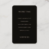 Barbers ace card-stijl zwart en kraft visitekaartje (Achterkant)