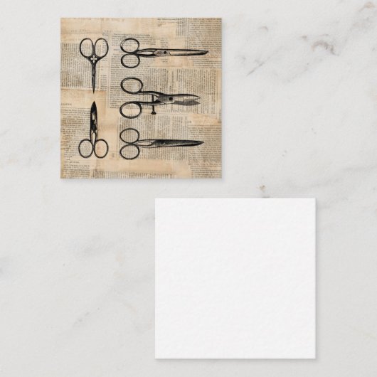  Barbers Antiek schaar Informatiekaartje (Voorkant / Achterkant)