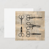  Barbers Antiek schaar Kaart (Voorkant / Achterkant)