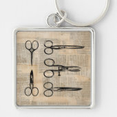Barbers Antiek schaar Sleutelhanger (Voorkant)