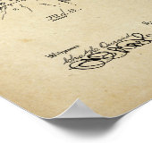 Barber's Cape Antiek Patent Poster Oud uiterlijk (Hoek)