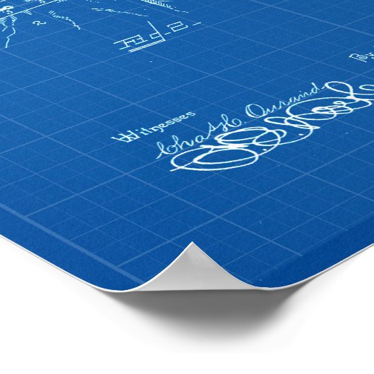 Barber's Cape Antique Patent Poster Blueprint (Hoek)