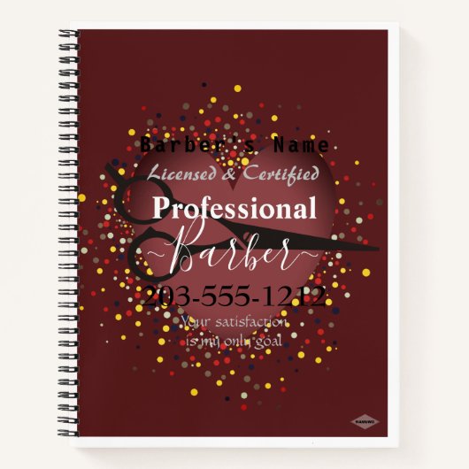 Barber's Daily Planner HAMbyWG Notitieboek (Voorkant)