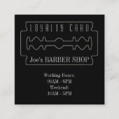 Barbers loyaliteitenkaart, elegantie klantenkaartje (Voorkant)