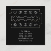 Barbers loyaliteitenkaart, elegantie klantenkaartje (Achterkant)