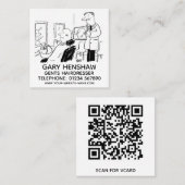 Barbers of Gents Hairdresser Vierkante Visitekaartje (Voorkant / Achterkant)