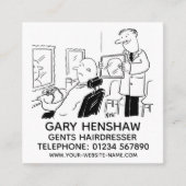 Barbers of Gents Hairdresser Vierkante Visitekaartje (Voorkant)