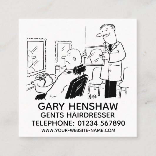 Barbers of Gents Hairdresser Vierkante Visitekaartje (Voorkant)