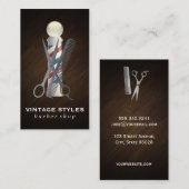 Barbers Poll | Schaar Comb Logo Visitekaartje (Voorkant / Achterkant)