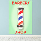 Barbers -poolbord kopen canvas afdruk (Insitu (Houten vloer))