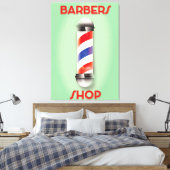 Barbers -poolbord kopen canvas afdruk (Insitu (Slaapkamer))