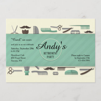 Barber's Tools Invitation Kaart