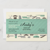 Barber's Tools Invitation Kaart (Voorkant)