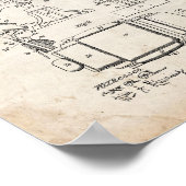 Barber's voorzitter Patent - Oude look Poster (Hoek)