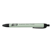 Barbers Winkelen zwarte ornamental Logo - aangepas Blauwe Inkt Pen (Bodem)