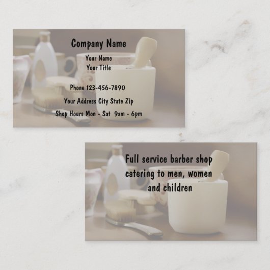 Barberse Visitekaartjes (Voorkant / Achterkant)