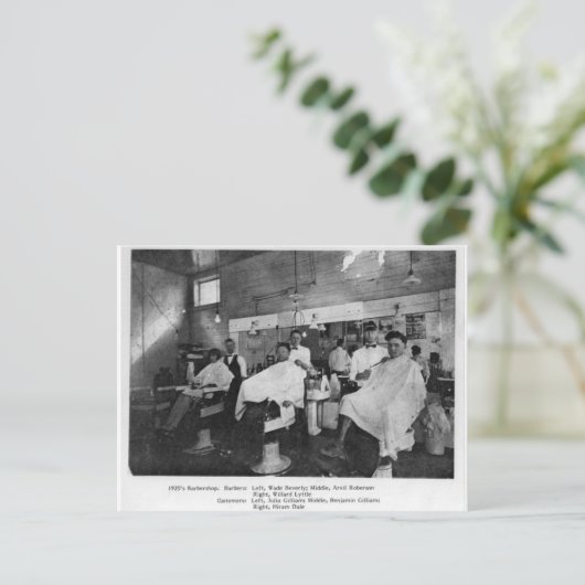 Barbershop 1920 — Wise, Virginia Briefkaart (Staand voorkant)