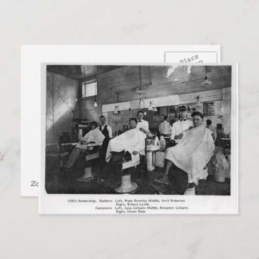 Barbershop 1920 — Wise, Virginia Briefkaart (Voorkant / Achterkant)