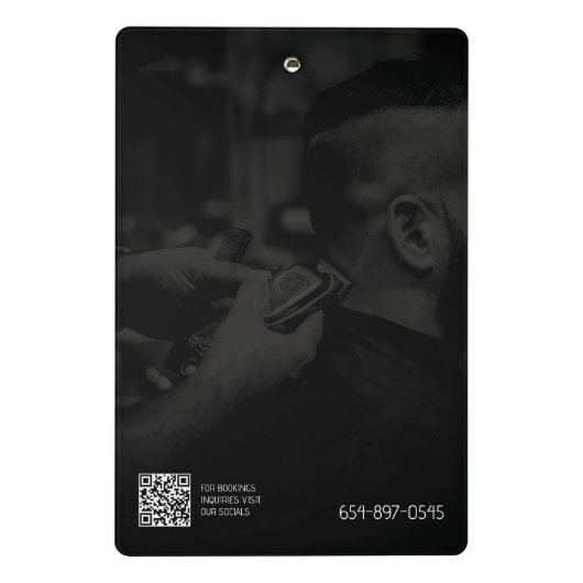 Barbershop Aangepast Mini Klembord (Achterkant)