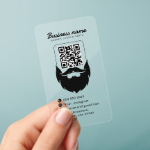 Barbershop baard QR-code transparant