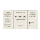 Barbershop Baardolie 4oz Druppelfles Etiket (Voorkant)