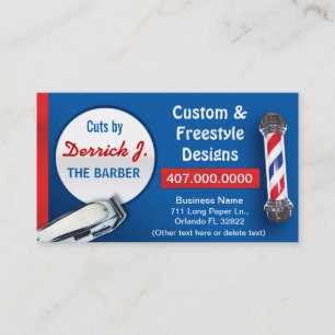Barbershop Barber (Barberpool en clippers) Visitekaartje