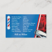 Barbershop Barber (Barberpool en clippers) Visitekaartje (Achterkant)