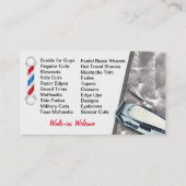 Barbershop Barber (Barberpool en clippers) Visitekaartje (Achterkant)