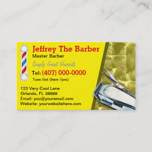 Barbershop Barber (Barberpool en clippers) Visitekaartje