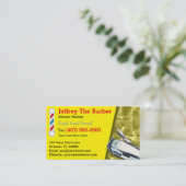 Barbershop Barber (Barberpool en clippers) Visitekaartje (Staand voorkant)