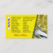 Barbershop Barber (Barberpool en clippers) Visitekaartje (Achterkant)