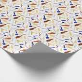 Barbershop Barber Clippers Pole Tools Gift Cadeaupapier (Hoek)