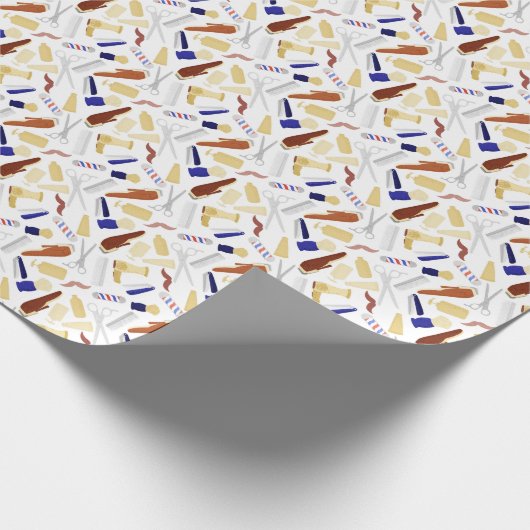 Barbershop Barber Clippers Pole Tools Gift Cadeaupapier (Hoek)