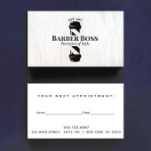Barbershop Barber Pole Appointment Reminder Wood Visitekaartje
